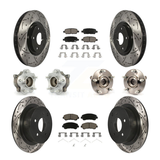 [Avant + Arrière] Kit d'ensemble roulement de roue et moyeu pour 2007-2012 Nissan Sentra SE-R Spec V avec 2.5L KBB-120092