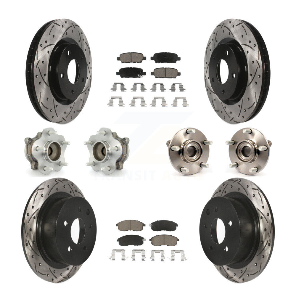 [Avant + Arrière] Kit d'ensemble roulement de roue et moyeu pour 2007-2012 Nissan Sentra SE-R avec 2.5L KBB-120093