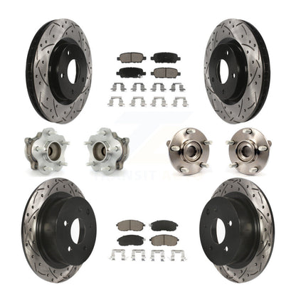 [Avant + Arrière] Kit d'ensemble roulement de roue et moyeu pour 2007-2012 Nissan Sentra SE-R avec 2.5L KBB-120093