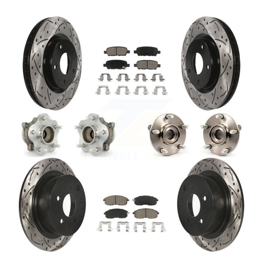 [Avant + Arrière] Kit d'ensemble roulement de roue et moyeu pour 2007-2012 Nissan Sentra SE-R avec 2.5L KBB-120093