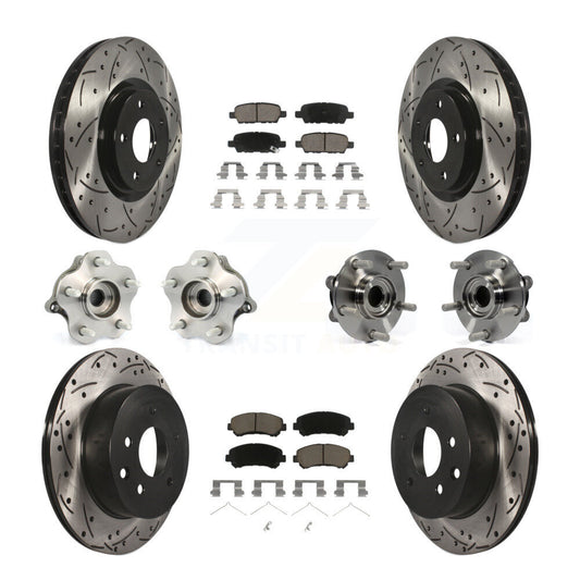[Avant + Arrière] Kit d'ensemble roulement de roue et moyeu pour 2014 Nissan Juke Nismo RS avec AWD To 04 14 KBB-120099