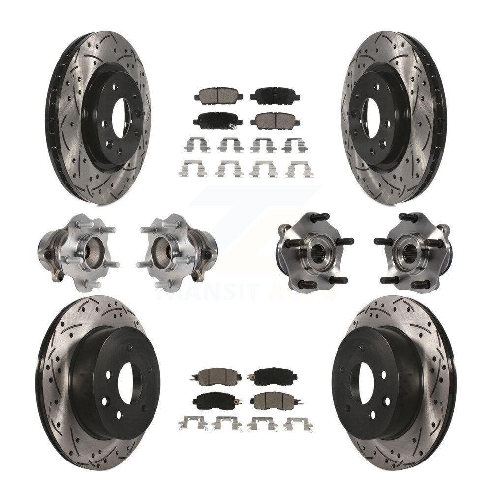 [Avant + Arrière] Kit d'ensemble roulement de roue et moyeu pour Nissan LEAF KBB-120103