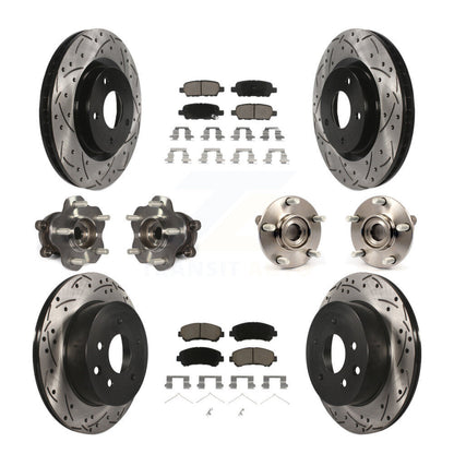 [Avant + Arrière] Kit d'ensemble roulement de roue et moyeu pour 2014-2015 Nissan Rogue Select AWD KBB-120105