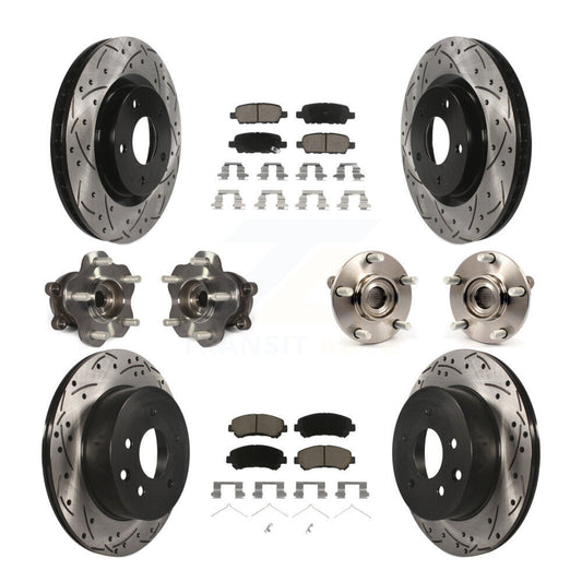 [Avant + Arrière] Kit d'ensemble roulement de roue et moyeu pour 2014-2015 Nissan Rogue Select AWD KBB-120105