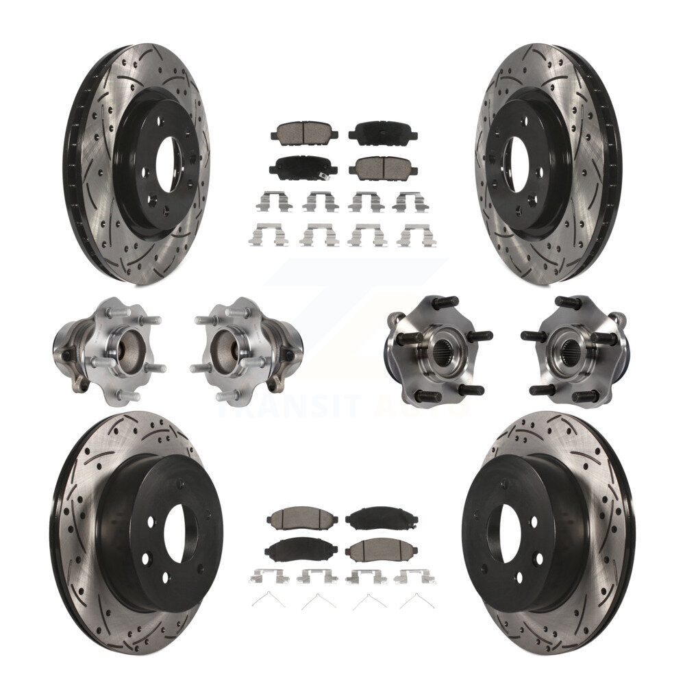 [Avant + Arrière] Kit d'ensemble roulement de roue et moyeu pour 2015 Nissan LEAF Vehicles Manufactured In Japan KBB-120108