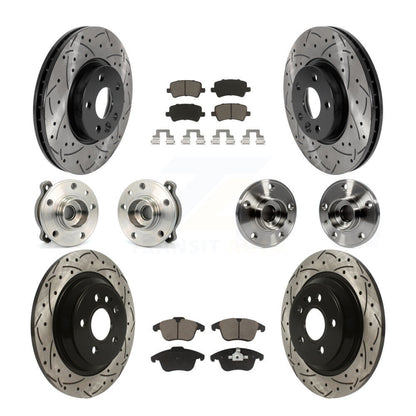 [Avant + Arrière] Kit d'ensemble roulement de roue et moyeu pour 2013-2014 Volvo S60 3.0L avec 300mm Diameter Rotor KBB-120110