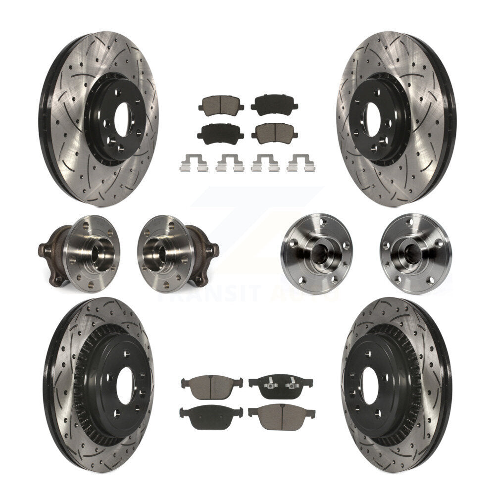 [Avant + Arrière] Kit d'ensemble roulement de roue et moyeu pour 2010-2015 Volvo XC60 AWD KBB-120111