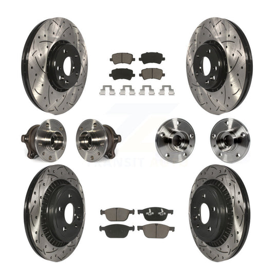 [Avant + Arrière] Kit d'ensemble roulement de roue et moyeu pour 2010-2015 Volvo XC60 AWD KBB-120111