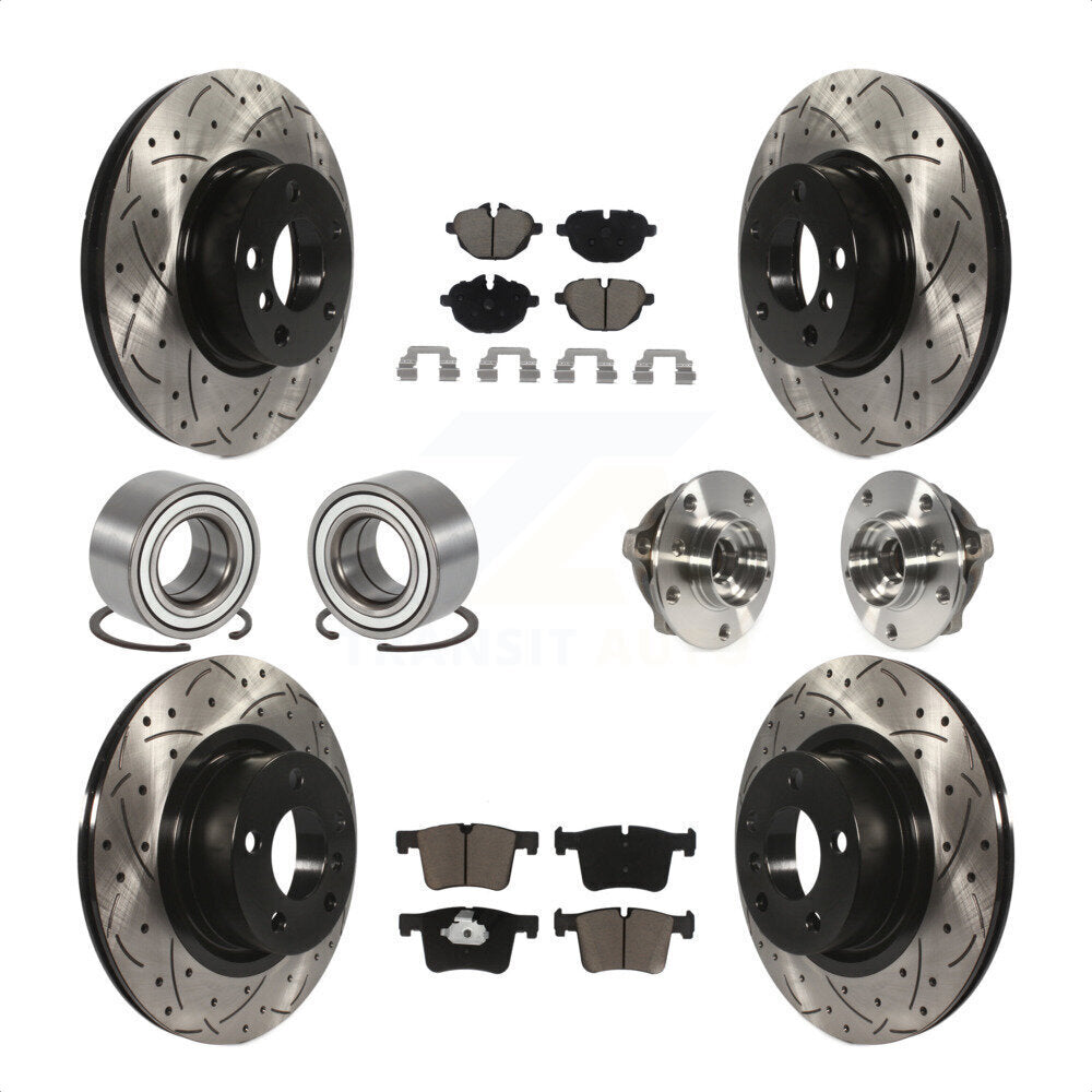 [Avant + Arrière] Kit d'ensemble roulement de roue et moyeu pour BMW X3 KBB-120398 par Transit Auto