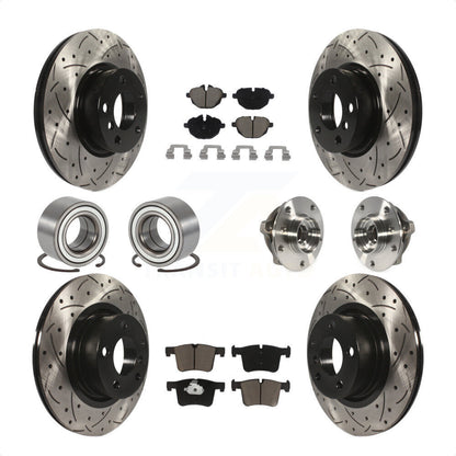 [Avant + Arrière] Kit d'ensemble roulement de roue et moyeu pour BMW X3 KBB-120398 par Transit Auto