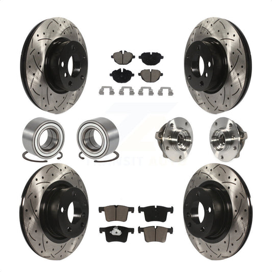 [Avant + Arrière] Kit d'ensemble roulement de roue et moyeu pour BMW X3 KBB-120398 par Transit Auto
