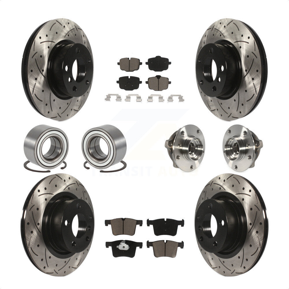 [Avant + Arrière] Kit d'ensemble roulement de roue et moyeu pour 2012 BMW X3 From 10 11 KBB-120399 par Transit Auto
