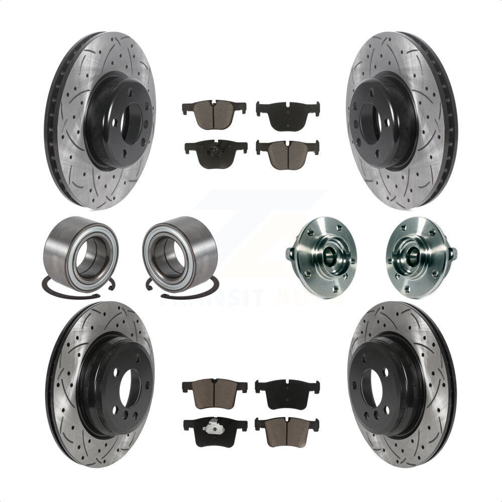 [Avant + Arrière] Kit d'ensemble roulement de roue et moyeu pour BMW 335i xDrive 435i GT Gran Coupe sans Blue Painted Calipers KBB-120405 par Transit Auto