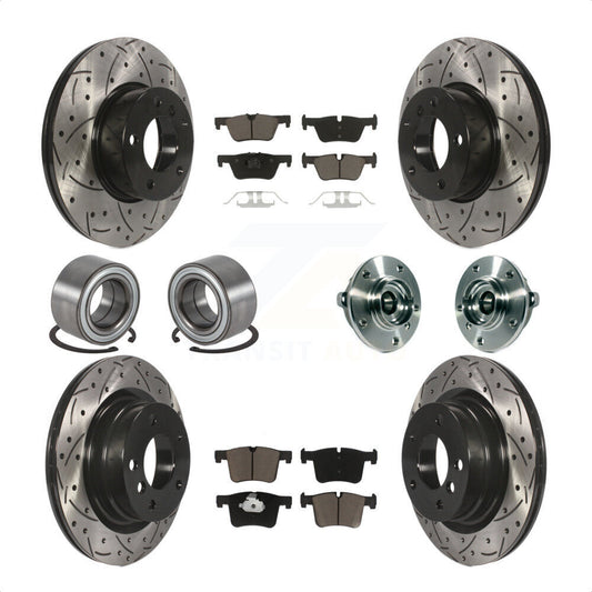 [Avant + Arrière] Kit d'ensemble roulement de roue et moyeu pour 2015-2016 BMW 228i xDrive sans Blue Painted Calipers KBB-120406 par Transit Auto