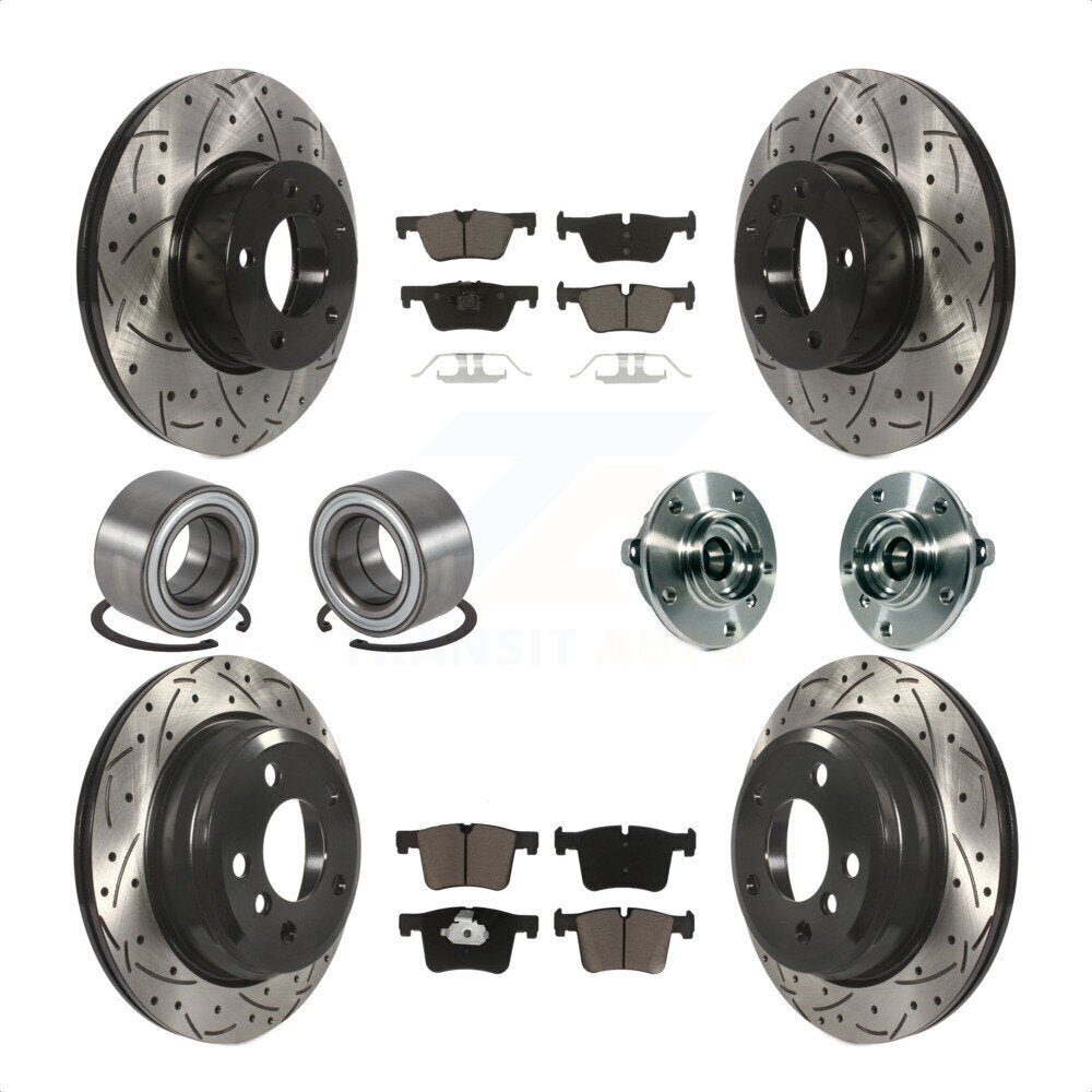 [Avant + Arrière] Kit d'ensemble roulement de roue et moyeu pour BMW 328i xDrive 320i 428i Gran Coupe 328d GT KBB-120407 par Transit Auto