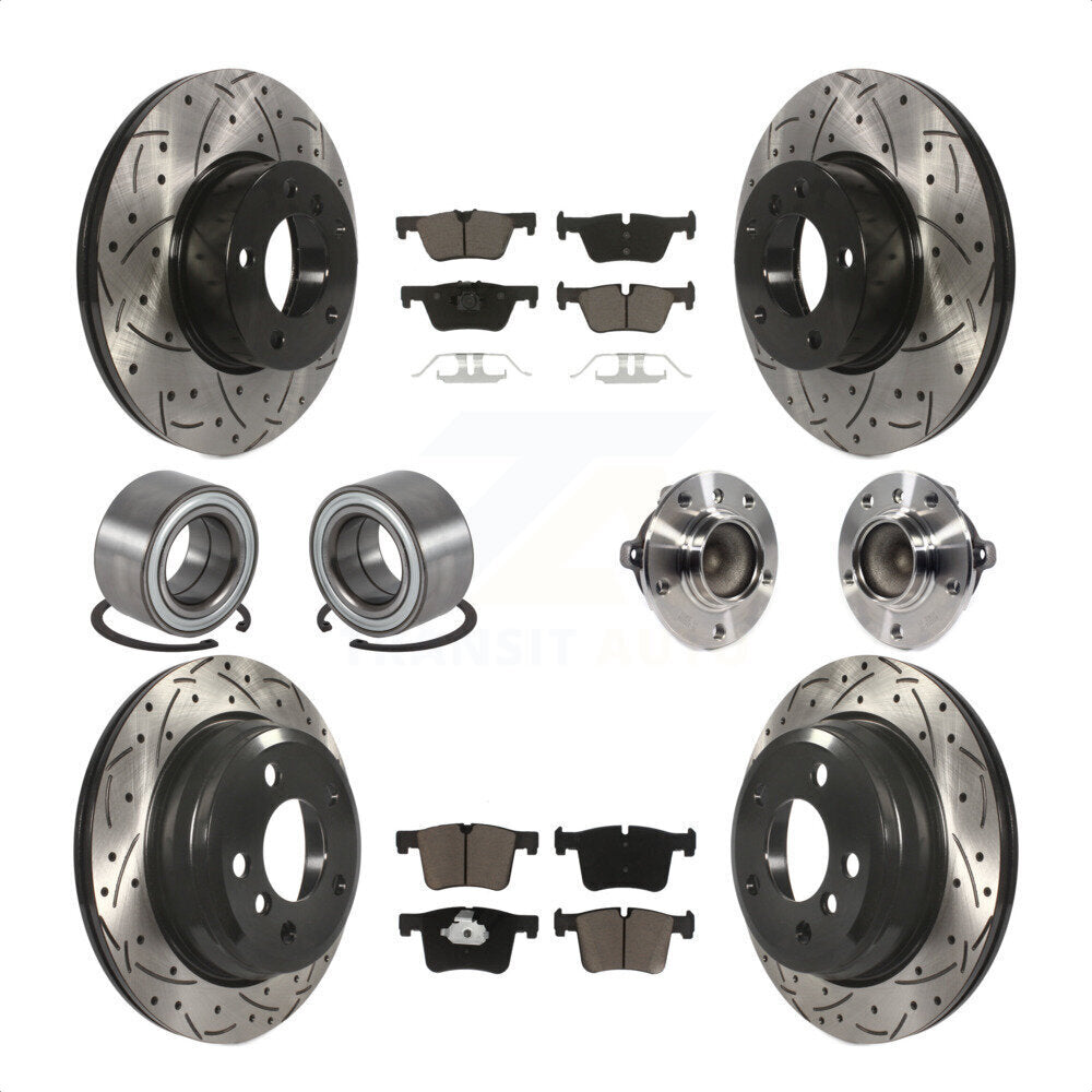 [Avant + Arrière] Kit d'ensemble roulement de roue et moyeu pour BMW 428i 328i Gran Coupe sans Blue Painted Calipers KBB-120413 par Transit Auto