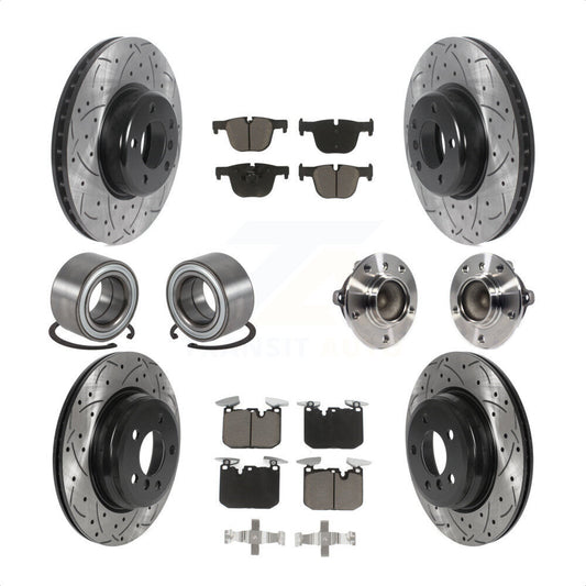 [Avant + Arrière] Kit d'ensemble roulement de roue et moyeu pour BMW 340i 435i Gran Coupe ActiveHybrid 3 sans Blue Painted Calipers KBB-120414 par Transit Auto
