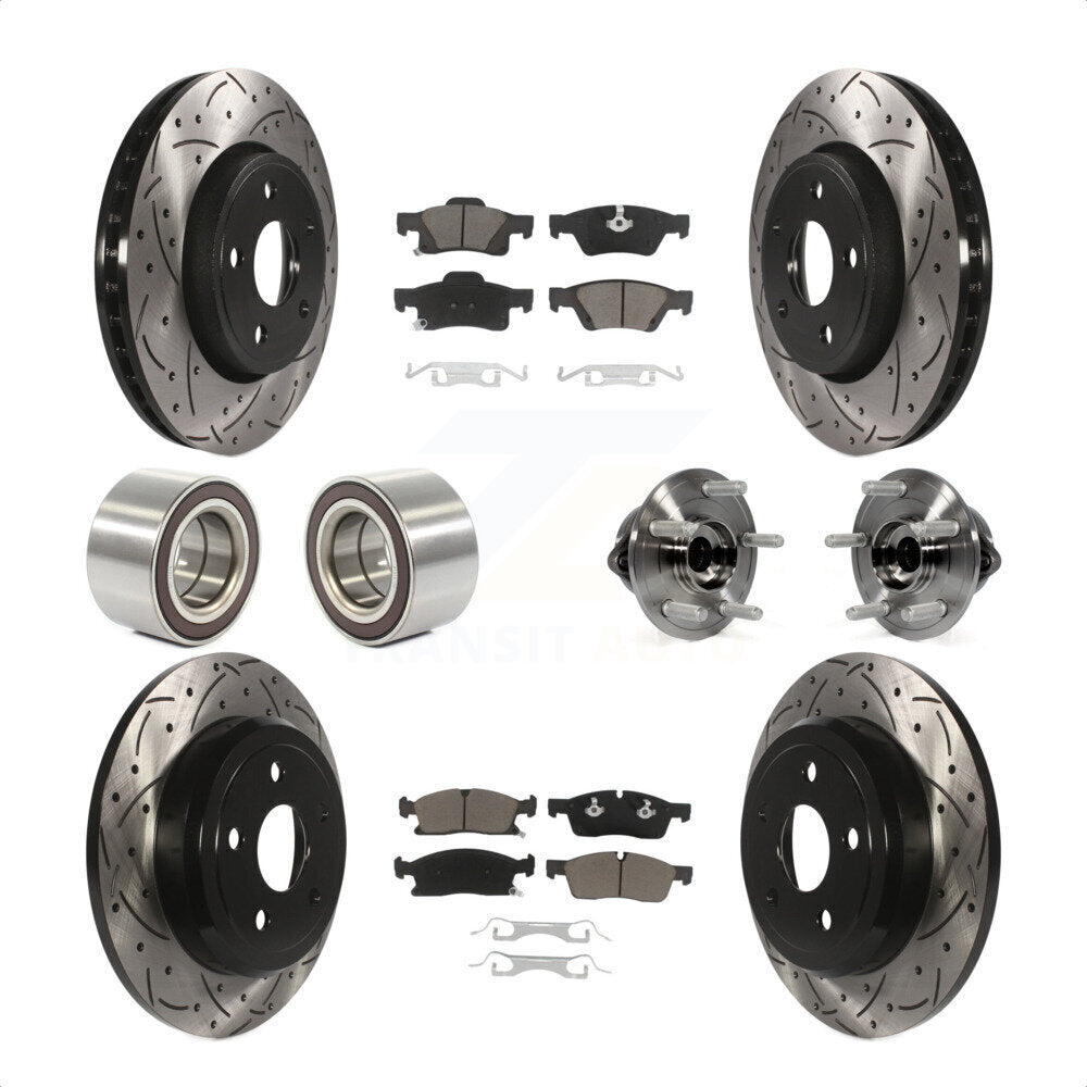 [Avant + Arrière] Kit d'ensemble roulement de roue et moyeu pour Dodge Durango KBB-120467 par Transit Auto