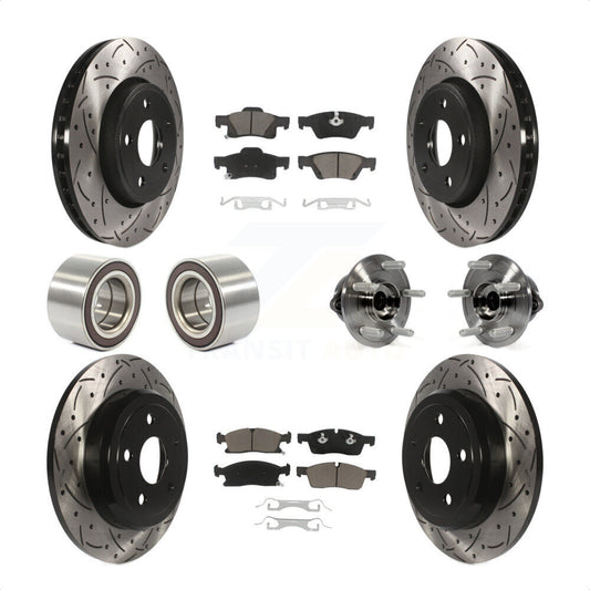 [Avant + Arrière] Kit d'ensemble roulement de roue et moyeu pour Dodge Durango KBB-120467 par Transit Auto