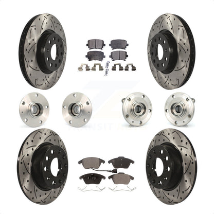 [Avant + Arrière] Kit d'ensemble roulement de roue et moyeu pour 2011 Volkswagen GTI avec 30mm bearing KBB-120478 par Transit Auto