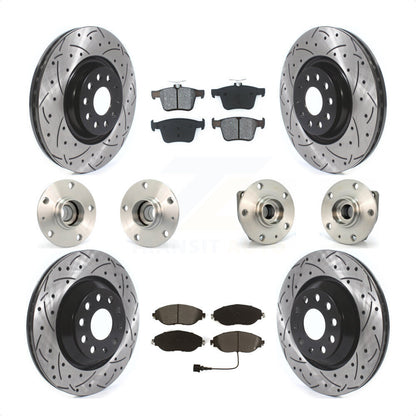 [Avant + Arrière] Kit d'ensemble roulement de roue et moyeu pour 2017 Volkswagen Golf R Code 1ZE 1ZP KBB-120484 par Transit Auto
