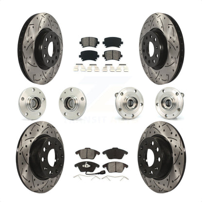 [Avant + Arrière] Kit d'ensemble roulement de roue et moyeu pour 2011 Volkswagen GTI avec 32mm bearing KBB-120486 par Transit Auto