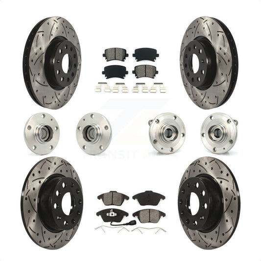 [Avant + Arrière] Kit d'ensemble roulement de roue et moyeu pour 2011 Volkswagen GTI avec 32mm bearing KBB-120486 par Transit Auto