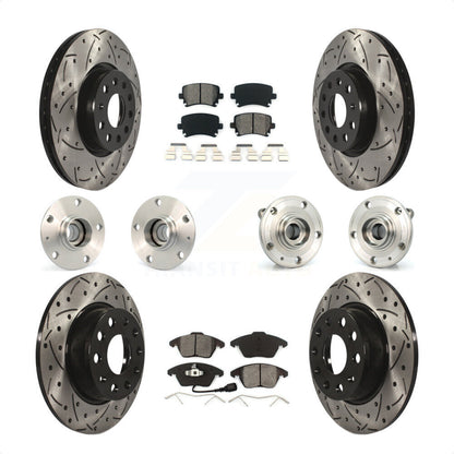 [Avant + Arrière] Kit d'ensemble roulement de roue et moyeu pour 2011 Volkswagen GTI avec 30mm bearing KBB-120487 par Transit Auto