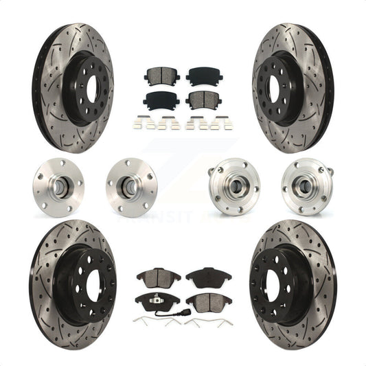 [Avant + Arrière] Kit d'ensemble roulement de roue et moyeu pour 2011 Volkswagen GTI avec 30mm bearing KBB-120487 par Transit Auto
