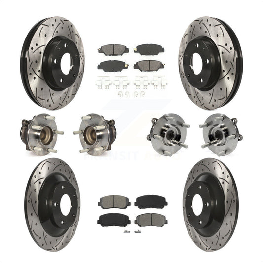 [Avant + Arrière] Kit d'ensemble roulement de roue et moyeu pour 2015 Mazda CX-5 FWD avec Electric Parking KBB-120488 par Transit Auto
