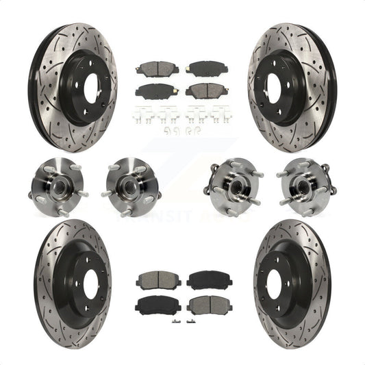 [Avant + Arrière] Kit d'ensemble roulement de roue et moyeu pour 2015 Mazda CX-5 AWD avec Electric Parking KBB-120489 par Transit Auto