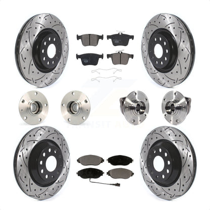 [Avant + Arrière] Kit d'ensemble roulement de roue et moyeu pour 2017 Volkswagen Golf R Code 1LV 1ZB KBB-120492 par Transit Auto