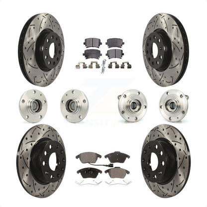 [Avant + Arrière] Kit d'ensemble roulement de roue et moyeu pour 2011 Volkswagen GTI avec 32mm bearing KBB-120494 par Transit Auto