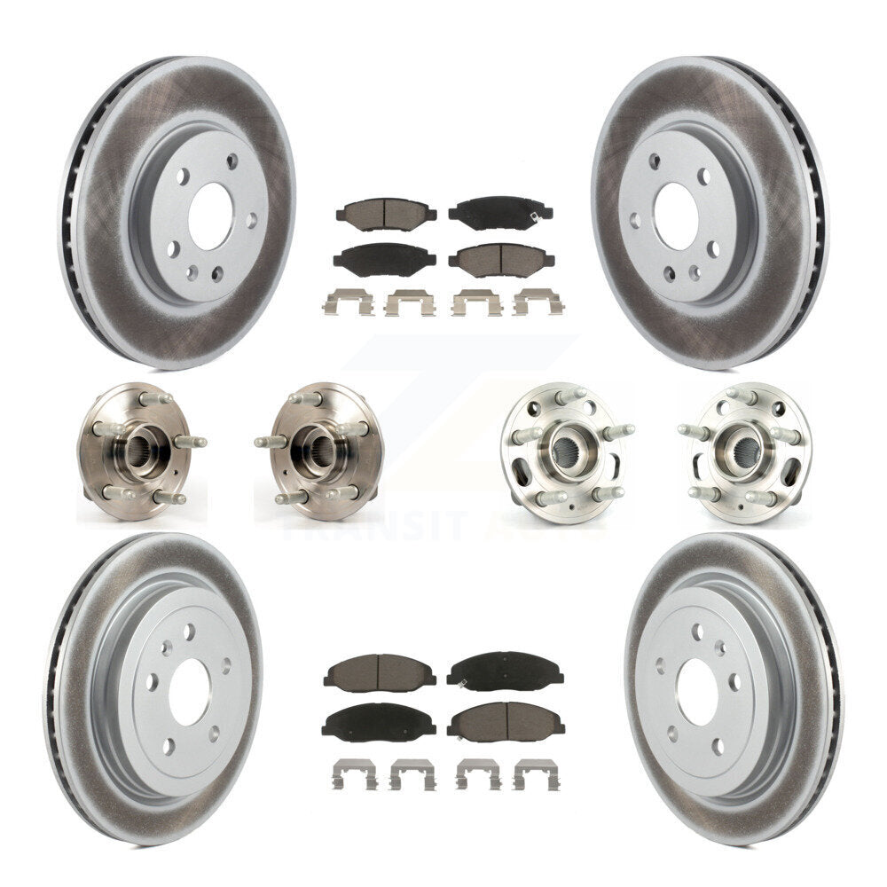 [Avant + Arrière] Kit d'ensemble roulement de roue et moyeu pour Cadillac CTS sans Heavy Duty Brakes KBB-120536
