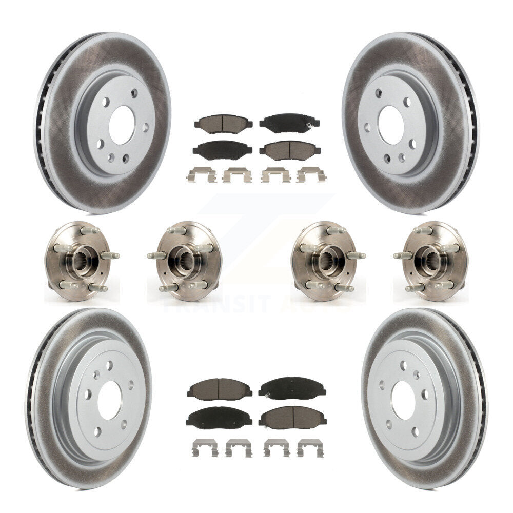 [Avant + Arrière] Kit d'ensemble roulement de roue et moyeu pour Cadillac CTS sans Heavy Duty Brakes KBB-120537
