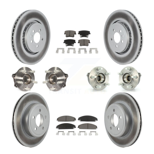 [Avant + Arrière] Kit d'ensemble roulement de roue et moyeu pour 2015-2018 Dodge Charger AWD avec 3.6L avec 355mm Diameter Rotor KBB-120567