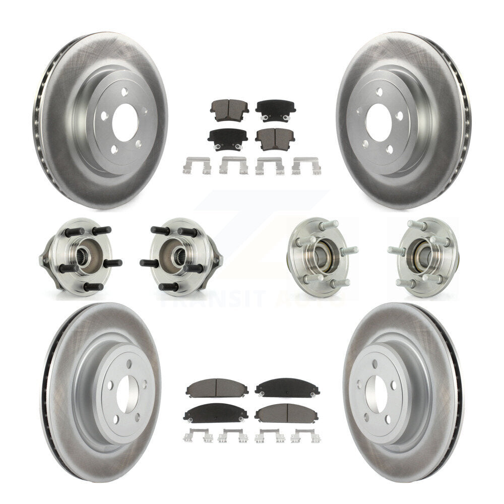 [Avant + Arrière] Kit d'ensemble roulement de roue et moyeu pour 2006-2008 Dodge Charger RWD avec 5.7L 3.5L avec Police Package KBB-120580