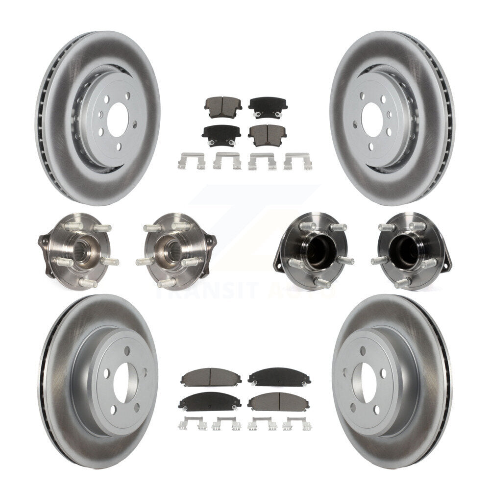 [Avant + Arrière] Kit d'ensemble roulement de roue et moyeu pour 2017-2018 Dodge Charger RWD avec 5.7L avec 355mm Diameter Rotor KBB-120584