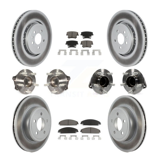 [Avant + Arrière] Kit d'ensemble roulement de roue et moyeu pour 2017-2018 Dodge Charger RWD avec 5.7L avec 355mm Diameter Rotor KBB-120584