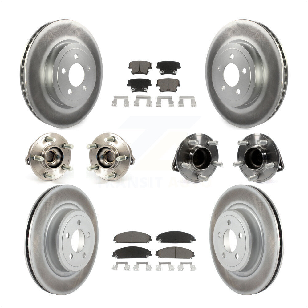 [Avant + Arrière] Kit d'ensemble roulement de roue et moyeu pour 2012-2013 Dodge Charger R T SE avec RWD 5.7L avec Police Package KBB-120590 par Transit Auto