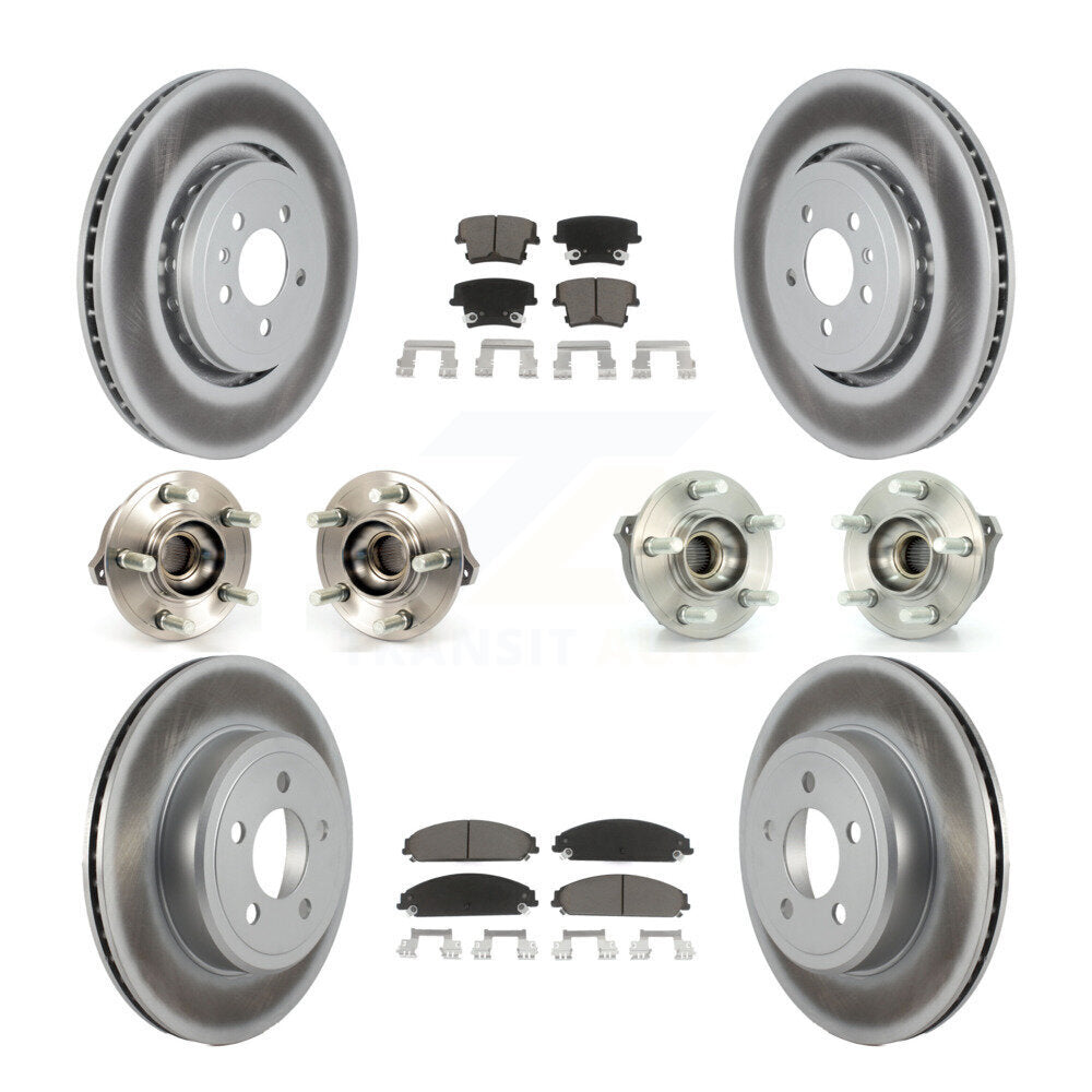 [Avant + Arrière] Kit d'ensemble roulement de roue et moyeu pour 2014 Dodge Charger AWD avec 3.6L avec 355mm Diameter Rotor KBB-120592
