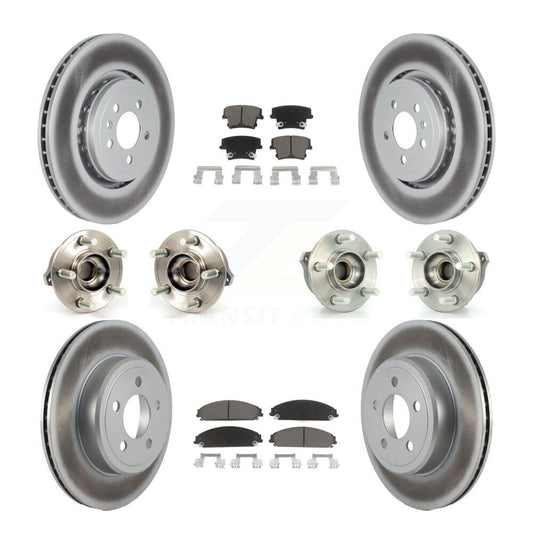 [Avant + Arrière] Kit d'ensemble roulement de roue et moyeu pour 2014 Dodge Charger AWD avec 3.6L avec 355mm Diameter Rotor KBB-120592
