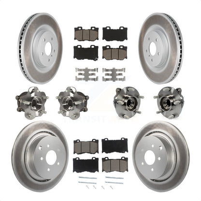 [Avant + Arrière] Kit d'ensemble roulement de roue et moyeu pour INFINITI Q50 M37 Q70 Q70L QX70 M56 KBB-120605 par Transit Auto