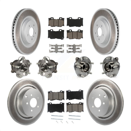 [Avant + Arrière] Kit d'ensemble roulement de roue et moyeu pour INFINITI Q50 M37 Q70 Q70L QX70 M56 KBB-120605 par Transit Auto