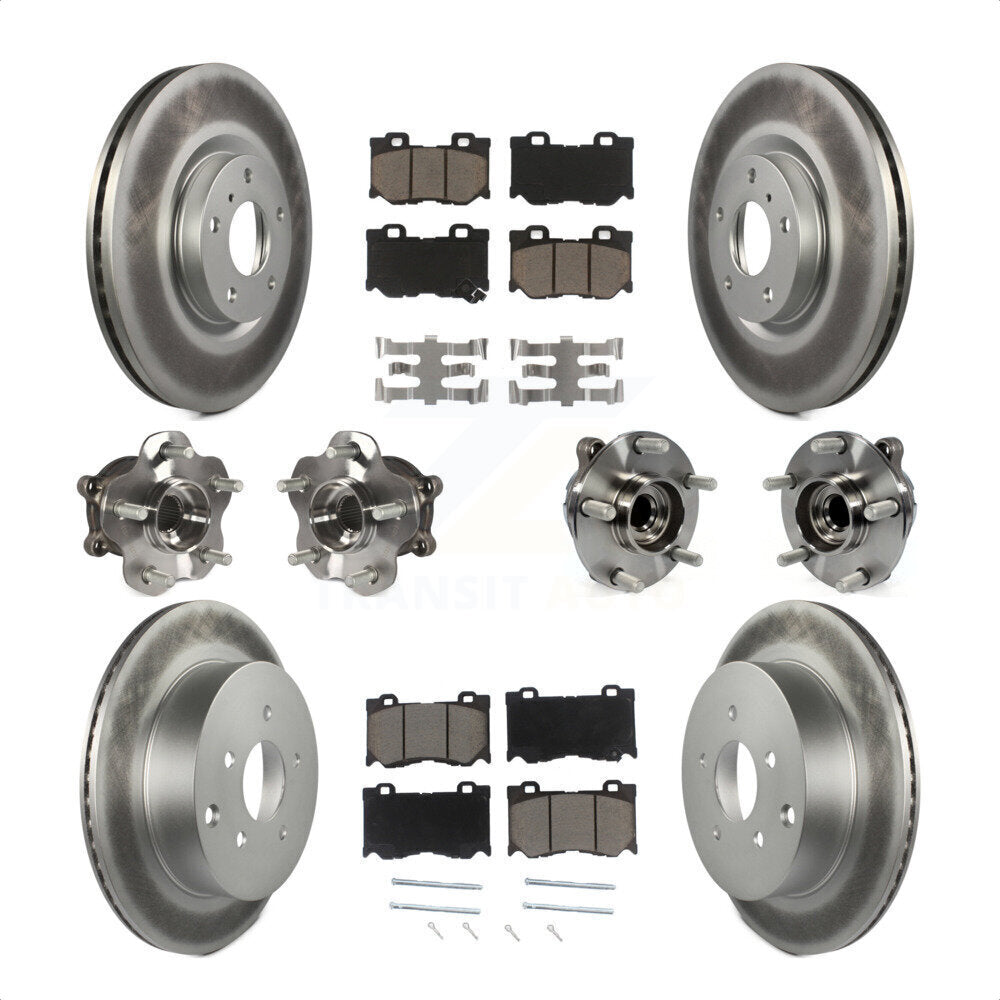 [Avant + Arrière] Kit d'ensemble roulement de roue et moyeu pour 2017 INFINITI Q70 Hybrid avec RWD avec Sport Package KBB-120613 par Transit Auto