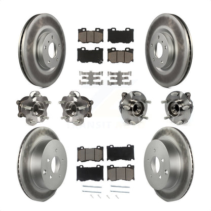 [Avant + Arrière] Kit d'ensemble roulement de roue et moyeu pour 2017 INFINITI Q70 Hybrid avec RWD avec Sport Package KBB-120613 par Transit Auto