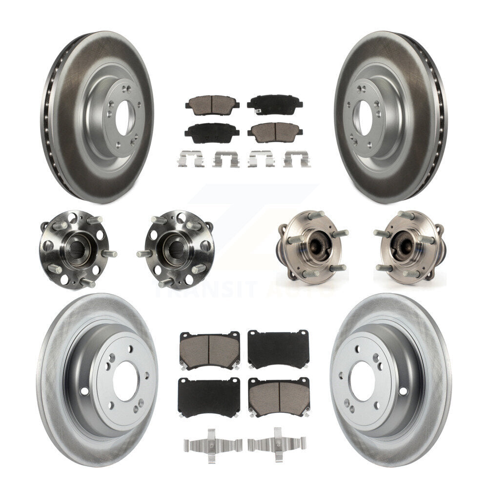[Avant + Arrière] Kit d'ensemble roulement de roue et moyeu pour 2012-2014 Hyundai Genesis 5.0L KBB-120648