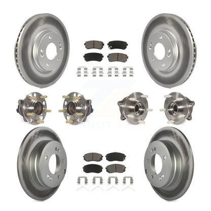 [Avant + Arrière] Kit d'ensemble roulement de roue et moyeu pour 2015-2016 Hyundai Sonata GAS engine avec Manual Parking KBB-120665