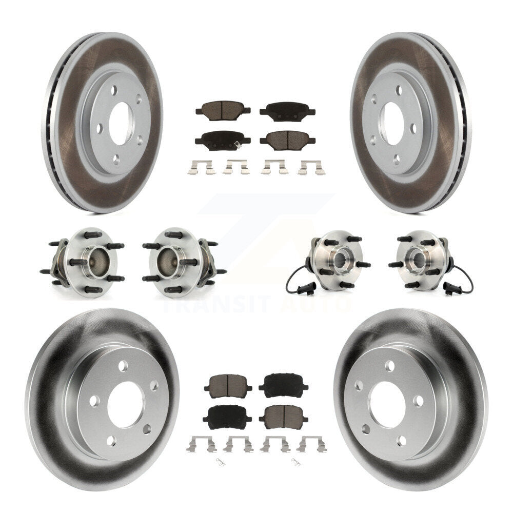 [Avant + Arrière] Kit d'ensemble roulement de roue et moyeu pour Chevrolet Malibu Pontiac G6 avec 276mm Diameter Rotor KBB-120682