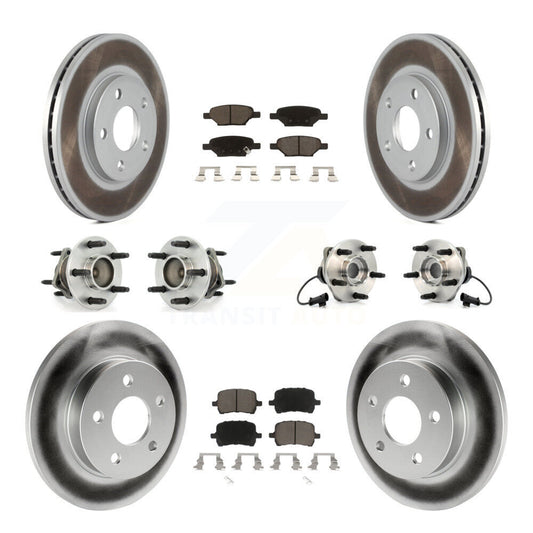[Avant + Arrière] Kit d'ensemble roulement de roue et moyeu pour Chevrolet Malibu Pontiac G6 avec 276mm Diameter Rotor KBB-120682